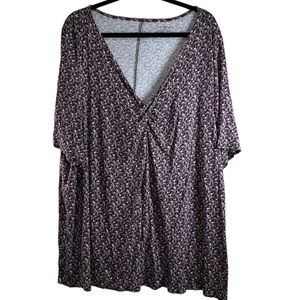 Lane Bryant Floral V-Neck Top, Women's 22/24